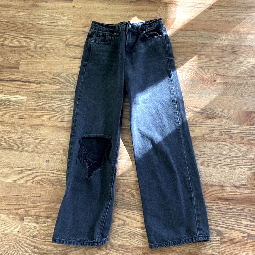 Kids/teen ripped wide leg jeans